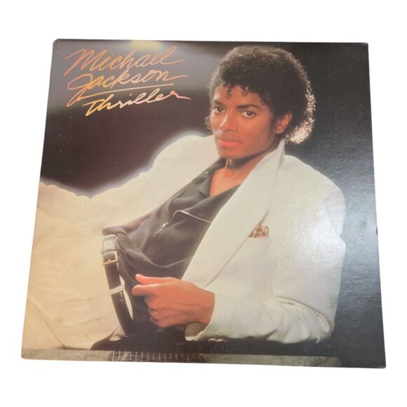 MICHAEL JACKSON THRILLER 1st PRESSING RARE COVER ERROR VINYL RECORD QE 38112 - Picture 1 of 11